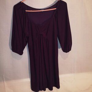 Reitmans 3/4 Length Sleeve Round Neck Purple Tunic